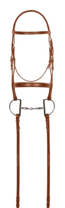 Aramas Fancy Mild Sq Raised Western Bridle In Chestnut