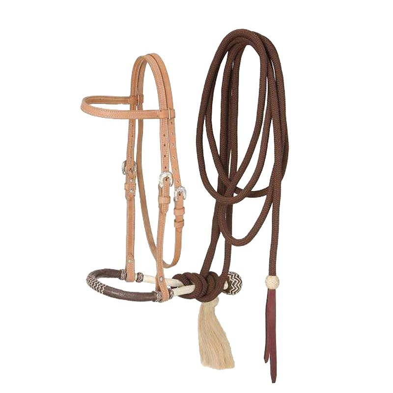 Royal King BB Headstall/Bosal/Mecate Set Md Oil