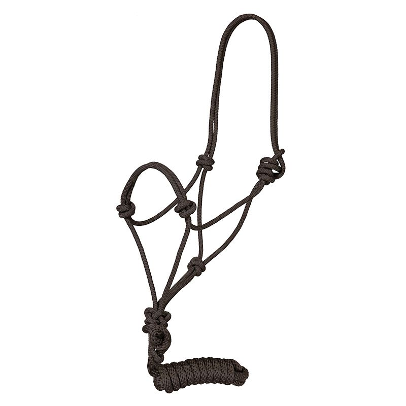 Mustang Traditional Poly Rope Halter Black Medium