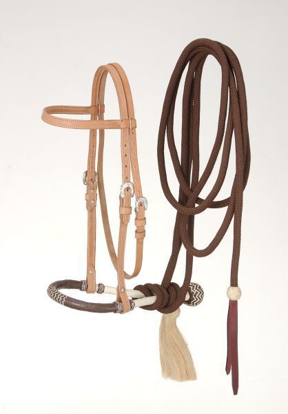 Royal King BB Headstall/Bosal/Mecate Set Md Oil