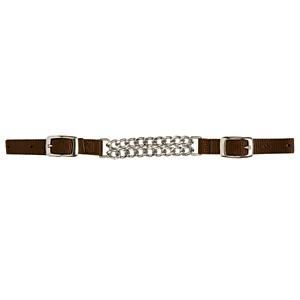 Nylon Curb Strap W/Double Flat Link Chain 4.5 Blac