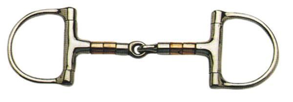 Korsteel Copper/Steel Rollers Jointed Dee Snaffle