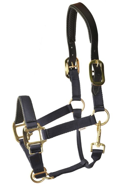 Gatsby Premium Nylon Halter w/Leather Cob Navy