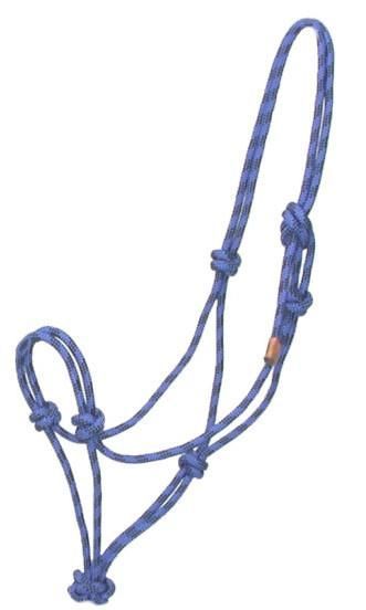 Gatsby Cowboy Rope Halter Black/Royal Blue Horse