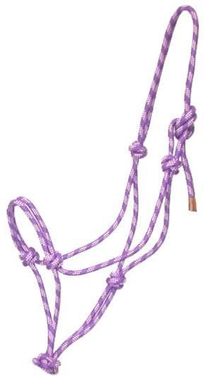 Gatsby Rope Halter Cowboy Horse Purple/Pink