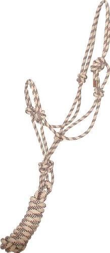 Gatsby Cowboy Rope Halter w/Lead Horse Beige/Burgundy/Navy