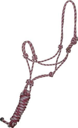 Gatsby Cowboy Rope Halter w/Lead Horse Burgundy/Grey