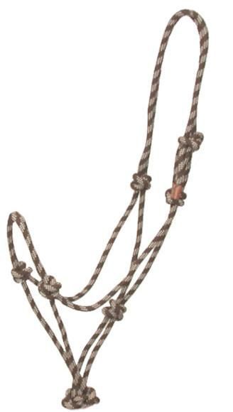 Gatsby Professional Cowboy Rope Halter Horse Brown/Beige