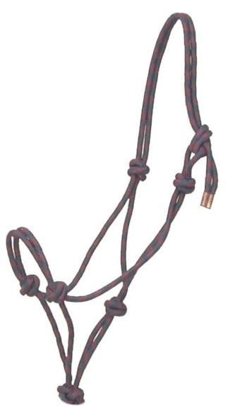 Gatsby Professional Cowboy Rope Halter Horse Navy/Burgundy