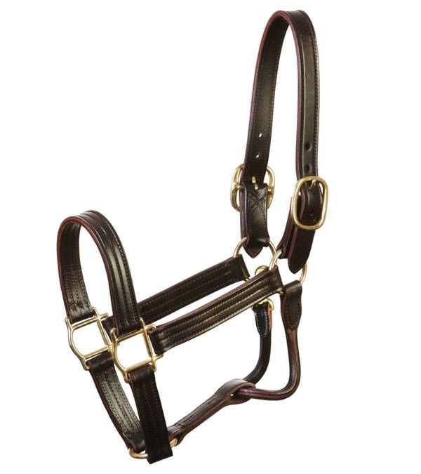 Jacks Kentucky Leather Halter Yearling Dark Brown