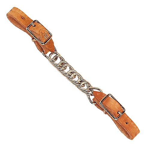 Tory Harness Leather Double Link Curb Strap