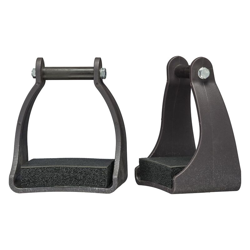 Tough1 Polymer Cushioned Trail Stirrups 2.5In Bla