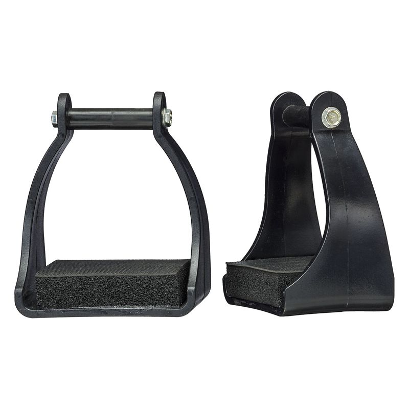 Tough1 Polymer Cushioned Trail Stirrups 2.5In Bla