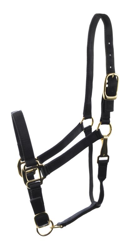 Deluxe 3-Ply Adjustable Nylon Halter w/Snap Averag