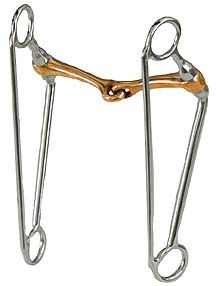 SS Long Shank Copper Mouth Western Snaffle Bit