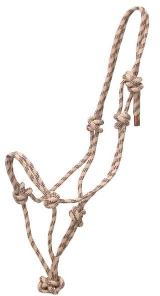 Gatsby Classic Cowboy Rope Halter Horse Beige/Burg/Navy