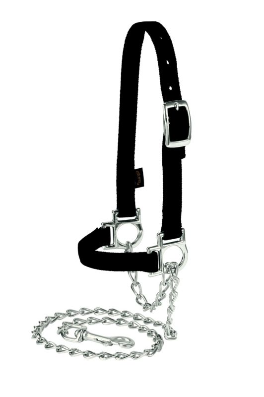 Adjustable Sheep Halter Nickel Hardware Average