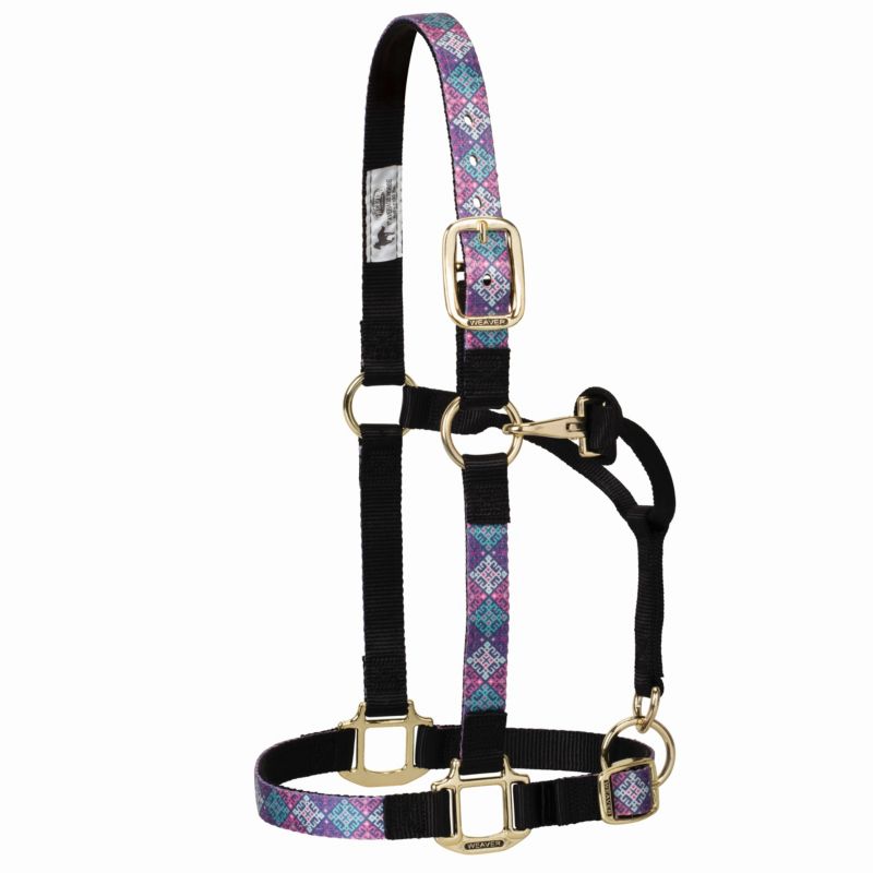 Weaver Leather 1In Halter Average Purple/Geo